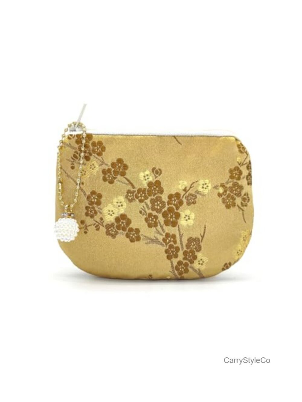 Handmade Brocade Rosary Coin Purse Jewelry Pouch Zipper Wallet